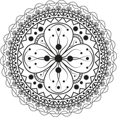 Elegant floral mandala with ornate vintage design