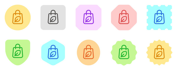 Editable biodegradable, reusable, shopping, paper bag vector icon. Environment, ecology friendly. Part of a big icon set family. Perfect for web and app interfaces, presentations, infographics, etc