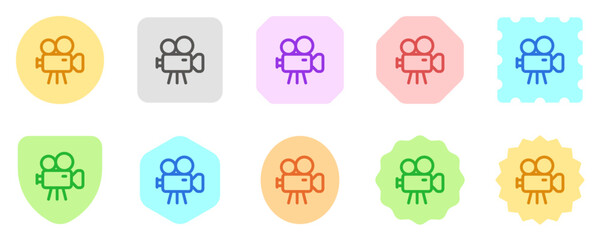 Editable film video camera, film production, studio vector icon. Movie, cinema, entertainment. Part of a big icon set family. Perfect for web and app interfaces, presentations, infographics, etc