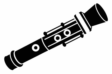 recorder line art silhouette vector illustration