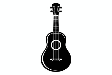 Obraz premium ukulele line art silhouette vector illustration