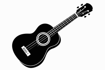 Fototapeta premium ukulele line art silhouette vector illustration