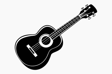 Fototapeta premium ukulele line art silhouette vector illustration