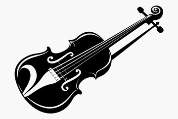 Obraz premium violin line art silhouette vector illustration