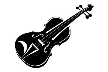 Obraz premium violin line art silhouette vector illustration