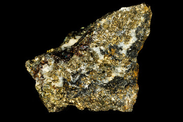 Covellite mineral specimen with metallic luster and intricate crystalline formations.