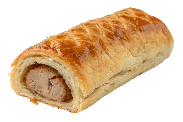 Sausage roll isolated on transparent background
