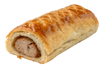 Sausage roll isolated on transparent background