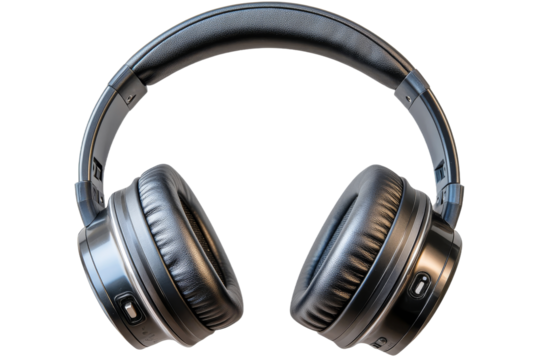 High quality wireless headphones on transparent background