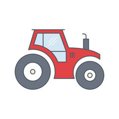 tractor icon flat design