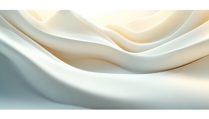 Obraz premium Abstract image of flowing white fabric with soft lighting variations