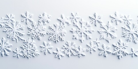 Minimalistic golden snowflakes on a soft beige background, offering a luxurious and warm aesthetic with 80% empty space perfect for marketing text, branding, or product placement.