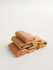 Crispy Egg Roll isolated on white background– Nanyang Chinese New Year Delicacy