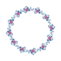Perfect minimal circle floral frame