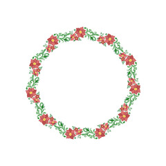 christmas wreath isolated on white