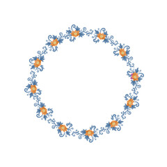 Perfect minimal circle floral frame