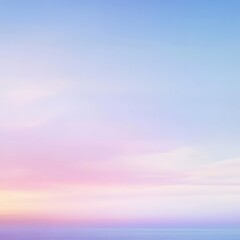 Obraz premium Atmospheric Serenity: A serene, pastel-colored skyscape, blending soft hues of blue, pink, and lavender to evoke a sense of peace and tranquility.