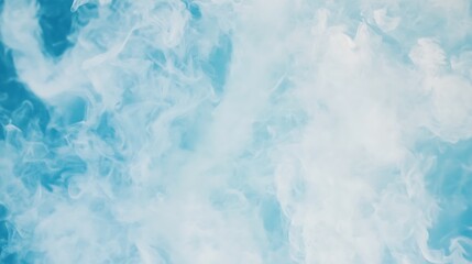 Abstract smoke swirls on blue background for graphic design