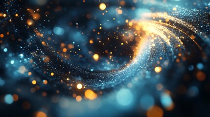 Fototapeta premium Abstract spiral of light, bokeh background for wallpaper
