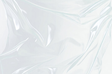 Fototapeta premium Abstract Clear Plastic Texture, on a white and transparent background, PNG.