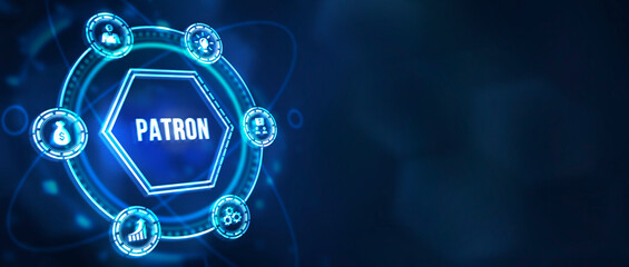 Internet, business, Technology and network concept. Patron and leader concept. 3d illustration