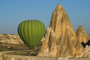 A popular holiday destination, a natural wonder. A holiday destination where you can travel in the sky with hot air balloons. Impressive view of hot air balloons and fairy chimneys.