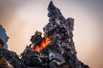 Close-up of a hornito on Erta Ale volcano in Afar region, Ethiopia