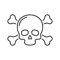 Skulls and crossbones outlines