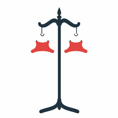 Very Simple flat 2D icon coat rack collection isolated on a white background, vector, flat design, animation design, simple flat 2D icon, minimalist design, clipart