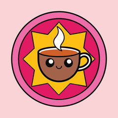 Colorful Hot Drink Logo Vector - Eye-Catching Beverage Design