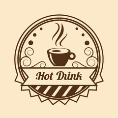 Colorful Hot Drink Logo Vector - Eye-Catching Beverage Design
