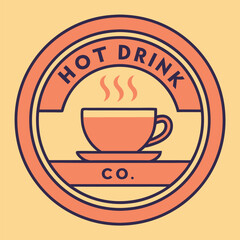 Colorful Hot Drink Logo Vector - Eye-Catching Beverage Design