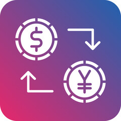 Dollar to Yen Convert icon style