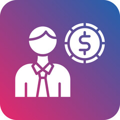 Male Finance Officer icon style