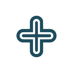 Fototapeta premium Medical cross icon design symbolizing healthcare and wellness