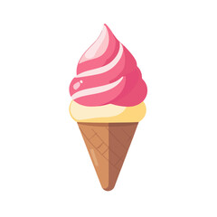 My Simple flat 2D icon pink ice cream scoop collection isolated on a white background, vector, flat design, animation design, simple flat 2D icon, minimalist design, clipart