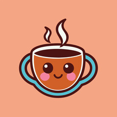 Colorful Hot Drink Logo Vector - Eye-Catching Beverage Design