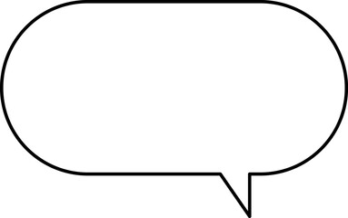 White speech bubble in flat design, chatting box, message box icon. Balloon doodle style of thinking sign symbol. Speech bubble isolated on background.