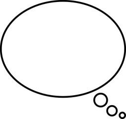 White speech bubble in flat design, chatting box, message box icon. Balloon doodle style of thinking sign symbol. Speech bubble isolated on background.