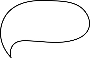 White speech bubble in flat design, chatting box, message box icon. Balloon doodle style of thinking sign symbol. Speech bubble isolated on background.