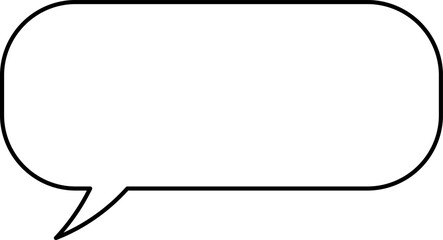 White speech bubble in flat design, chatting box, message box icon. Balloon doodle style of thinking sign symbol. Speech bubble isolated on background.