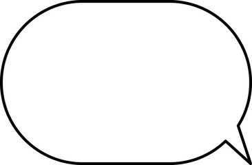 White speech bubble in flat design, chatting box, message box icon. Balloon doodle style of thinking sign symbol. Speech bubble isolated on background.