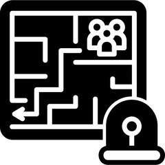 Evacuation glyph icon