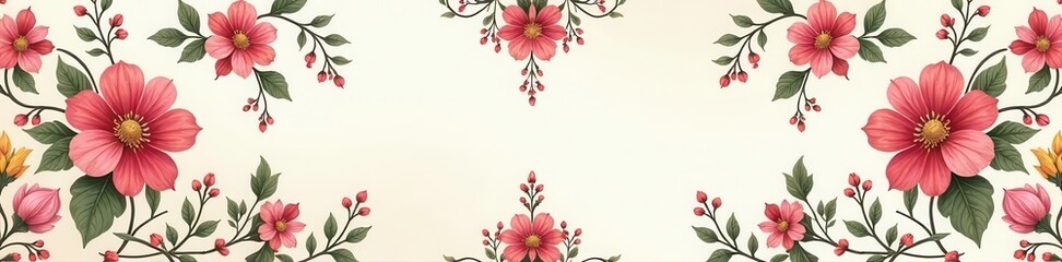 Intricate floral damask, elegant ivory backdrop, damask pattern, pattern, wallpaper design