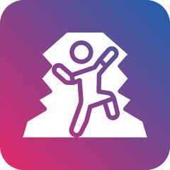 Indoor Rock Climbing icon style