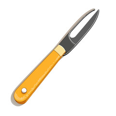 Very Simple flat 2D icon peeler isolated on a white background, vector, flat design, vector, flat design, animation design, flat 2D icon, minimalist design, vector