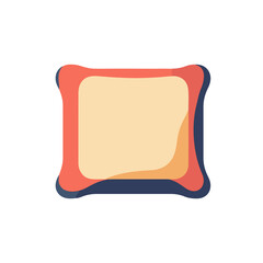My Simple flat 2D icon orange pillow collection isolated on a white background, vector, flat design, animation design, simple flat 2D icon, minimalist design, clipart