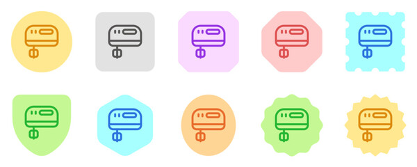 Editable hand mixer vector icon. Bakery, cooking, appliances,  kitchenware, food. Part of a big icon set family. Perfect for web and app interfaces, presentations, infographics, etc