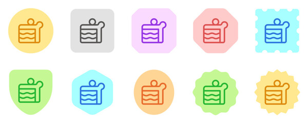 Editable a slice of cake vector icon. Bakery, cooking, food. Part of a big icon set family. Perfect for web and app interfaces, presentations, infographics, etc