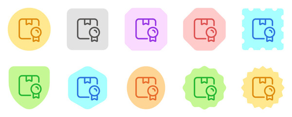 Editable trust badge, package insurance vector icon. Shipping, delivery, e-commerce, logistics. Part of a big icon set family. Perfect for web and app interfaces, presentations, infographics, etc